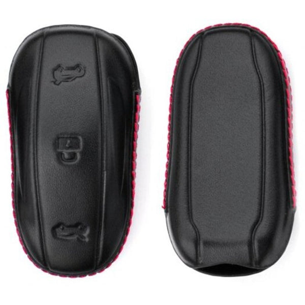 Key Leather Fob Sleeve For Tesla Model X Black