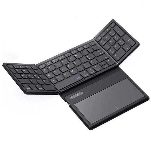 Keyboards & Keypads Bluetooth Keyboard Black Mini Foldable Wireless Portable Computer Laptop Keys