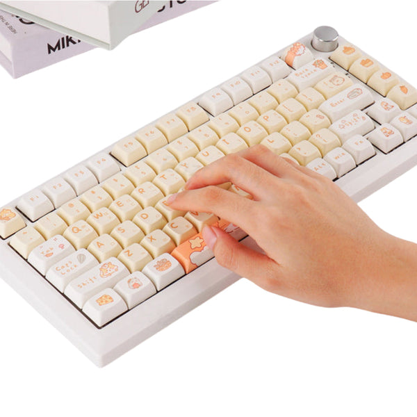 Keyboards & Keypads Keycap Keyboard Yellow 131 Keys Korean Dye Sublimation For Mechanical Keyboards