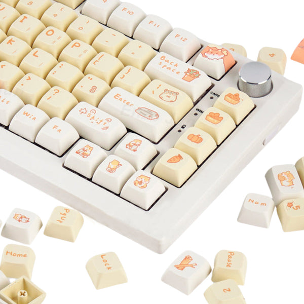 Keyboards & Keypads Keycap Keyboard Yellow 131 Keys Korean Dye Sublimation For Mechanical Keyboards