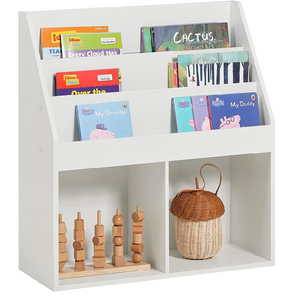 Bookshelves Kids Shelving Unit 3 Shelves 2 Compartments