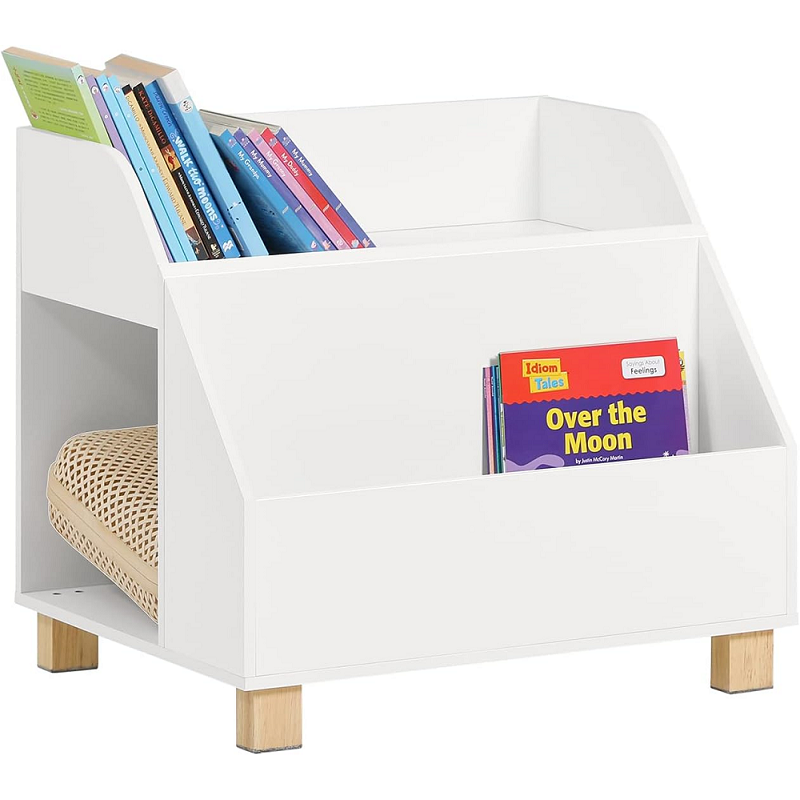 Bookshelves Kids Storage Bookcase 3 Compartments, White