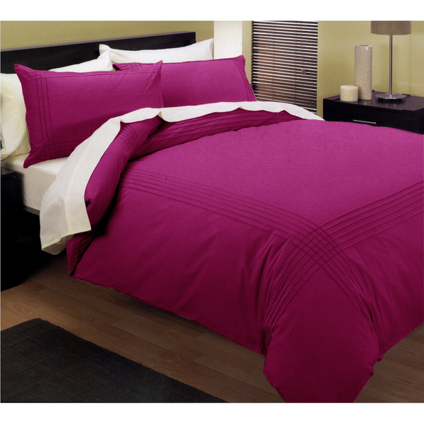 Quilt Covers Kingtex Pintuck Quilt Cover Set Fushia Queen