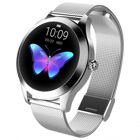 Smart Watches Kw10 Smart Watch Silver Steel Strap