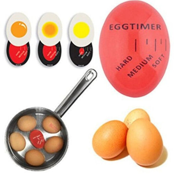 Timers Kitchen Gadget Silicone Heat Sensitive Reusable Color Changing Boiled Egg Timer Multi