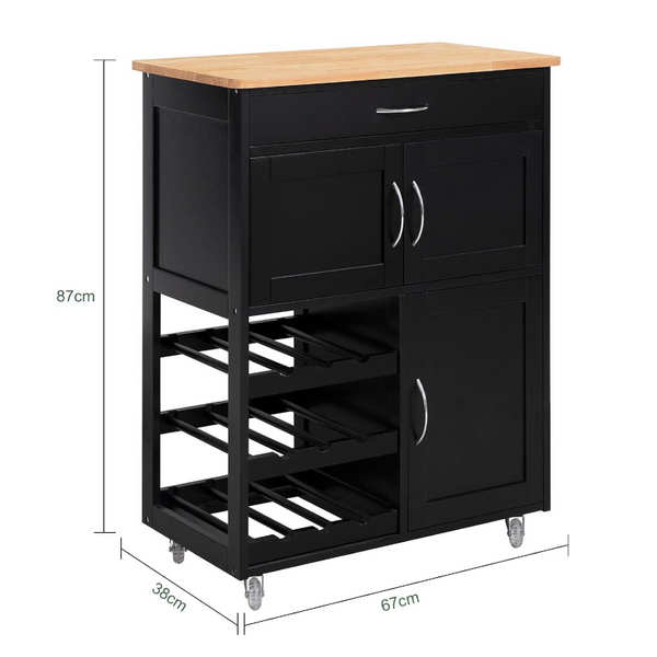 Kitchen Carts Kitchen Trolley Bottle Rack Drawer Cabinet