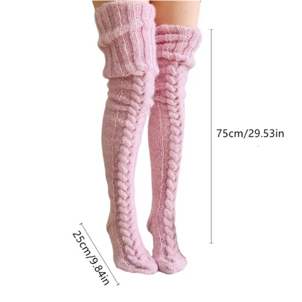 Socks Knitted Over The Knee Lengthened Stockings