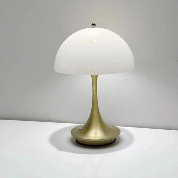 Lamps Luxury Lamp Gold Body Mushroom Home Decor Wireless Rechargeable Table Accents