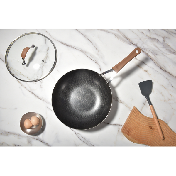 Woks Kylin 3 Layer Stainless Steel Non Stick Noka Wok 30Cm