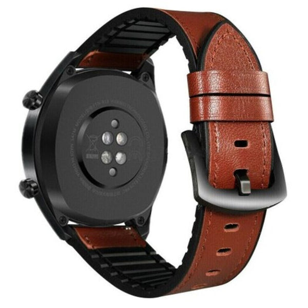 Watch Bands Leather Silicone Watch Band Strap For Huawei Gt / 2 Pro Magic Brown