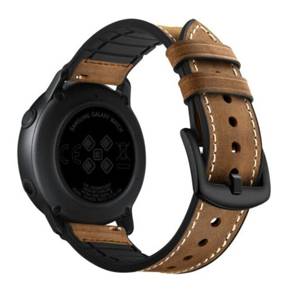 Watch Bands Leather Silicone Watch Band Wrist Strap For Samsung Galaxy Active / Sport Brown