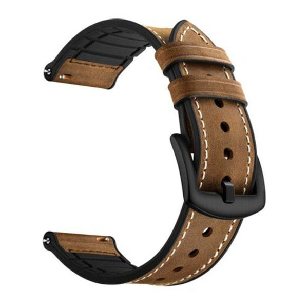 Watch Bands Leather Silicone Watch Band Wrist Strap For Samsung Galaxy Active / Sport Brown