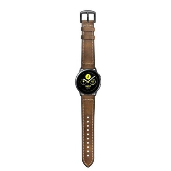 Watch Bands Leather Silicone Watch Band Wrist Strap For Samsung Galaxy Active / Sport Brown