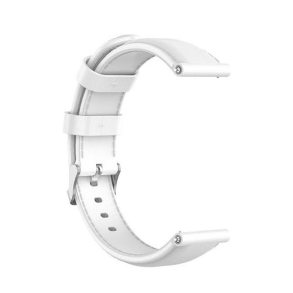 Leather Smart Bracelet Replacement Strap For Amazfit Gtr 47Mm White