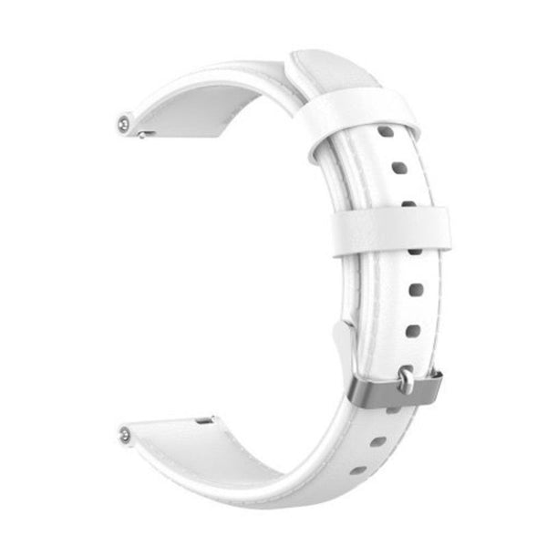 Leather Smart Bracelet Replacement Strap For Amazfit Gtr 47Mm White