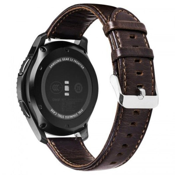 Watch Bands Leather Watch Band Strap For Samsung Gear S3 Classic Frontier / Galaxy 46Mm Deep Coffee