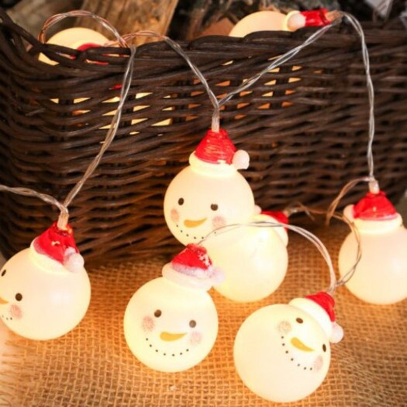 Led Christmas Snowman Outdoor Decoration Light String 3M 20 Lamp White