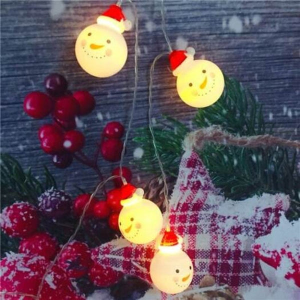 Seasonal Decorations Led Christmas Snowman Outdoor Decoration Light String 3M 20 Lamp White