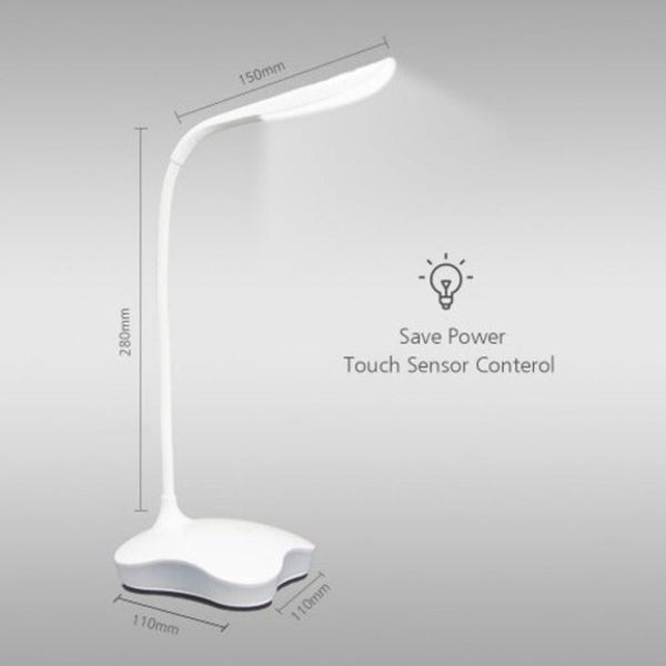 Lamps Led Desk Lamp Touch Usb 3 Level Dimmable Table Study Reading Light White