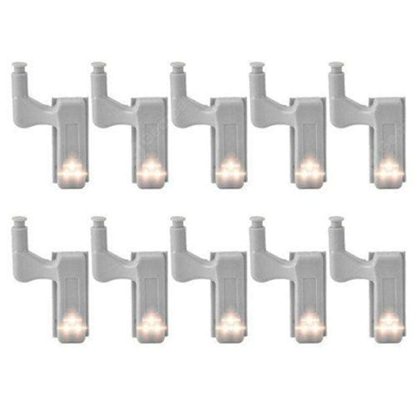 Night Lights Led Hinge Lamp Intelligent Induction Light 10Pcs Gray Warm White