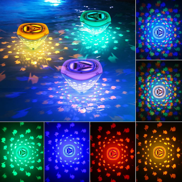 Led Floating Fish Mini Projector Bath Pool Light