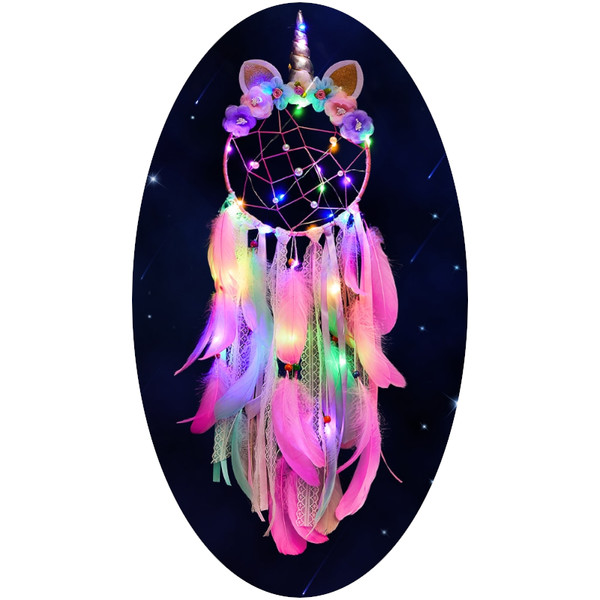 Wall Hangings Led Unicorn Dream Catcher Boho Kawaii Room Decoration Dreamcatcher