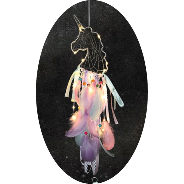 Wall Hangings Led Unicorn Dream Catcher Boho Kawaii Room Decoration Dreamcatcher