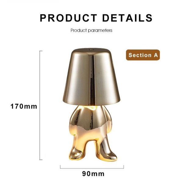 Lamps Hotel Lightning Lamp Rechargeable Gold Little Man Waiting Position Table