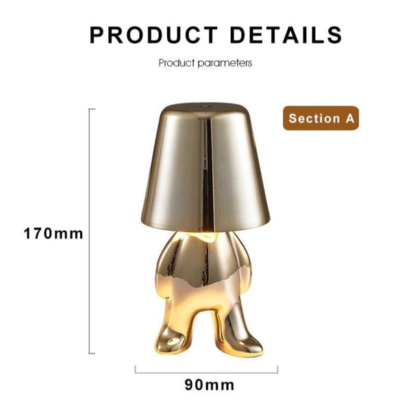 Lamps Hotel Lightning Lamp Rechargeable Gold Little Man Table Touch Switch Led Night