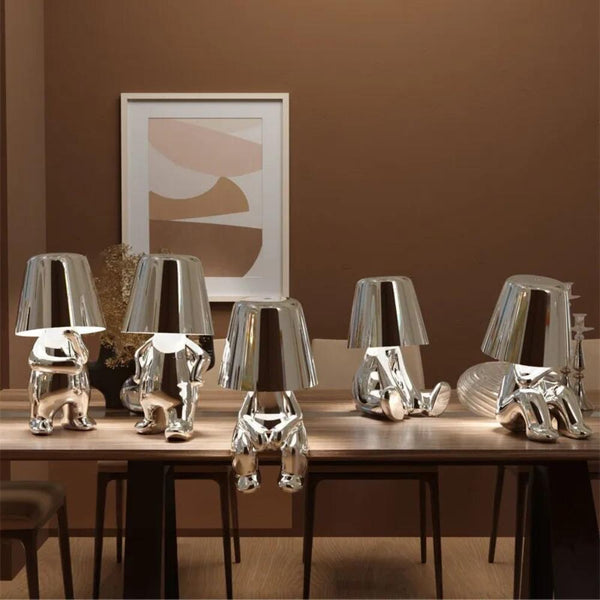 Lamps Hotel Lightning Lamp Rechargeable Silver Little Man Table Led Night