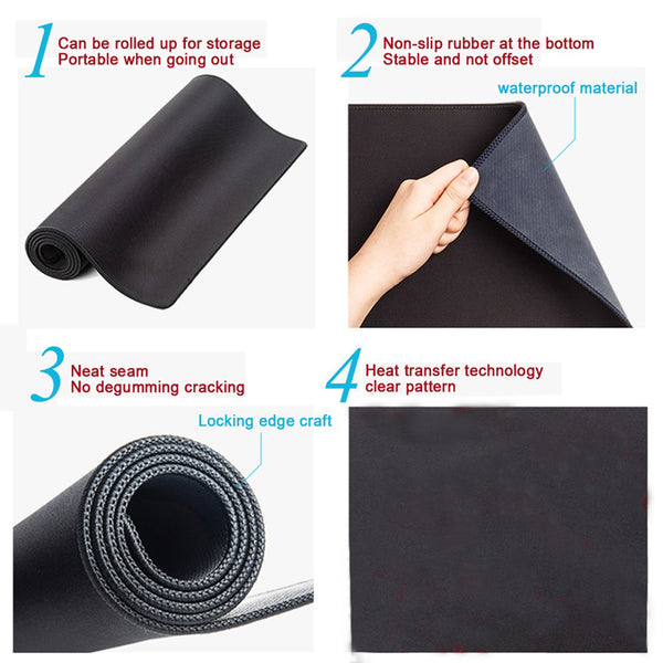 Desk Mats Mouse Pad Ice Blue 400X700x2mm Non Slip Rubber Mat For Computer Accessories