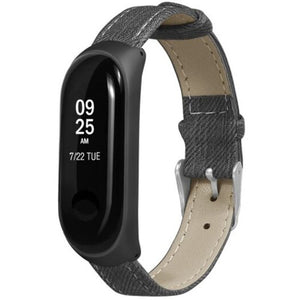 Watch Bands Lightweight Denim Belt Replacement Wrist Strap For Xiaomi Mi Band 3 Black