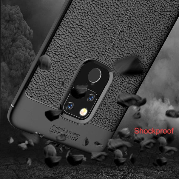 Texture Tpu Shockproof Case For Huawei Mate 20 Black