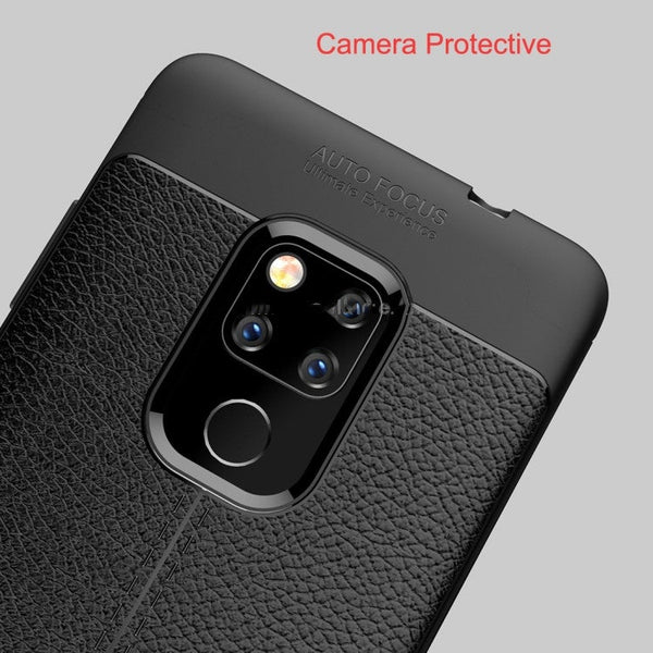 Texture Tpu Shockproof Case For Huawei Mate 20 Black
