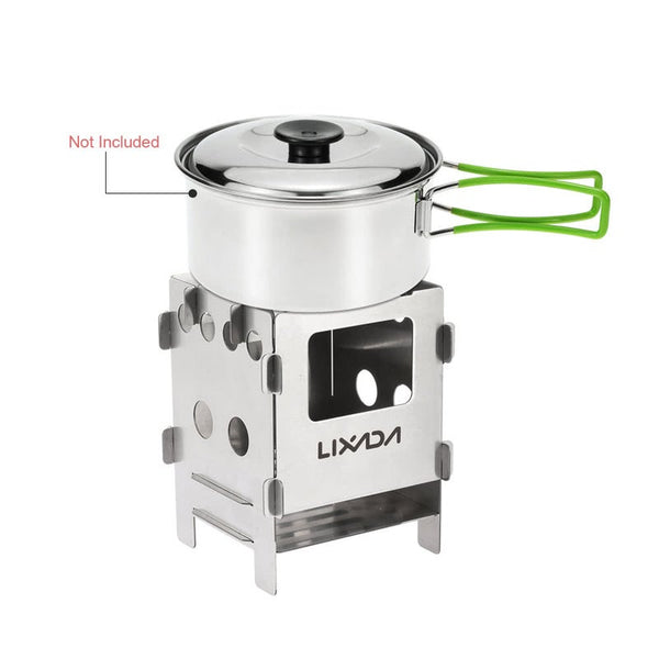 Camping Stoves Portable Lightweight Stainless Steel Outdoor Camping Cooking Wood Stove