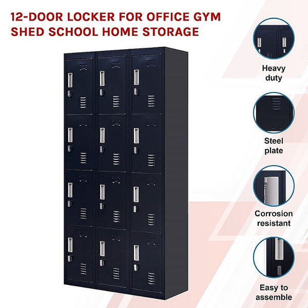 Cabinets & Cupboards 12 Door Locker For Office Gym Shed School Home Storage Padlock Operated