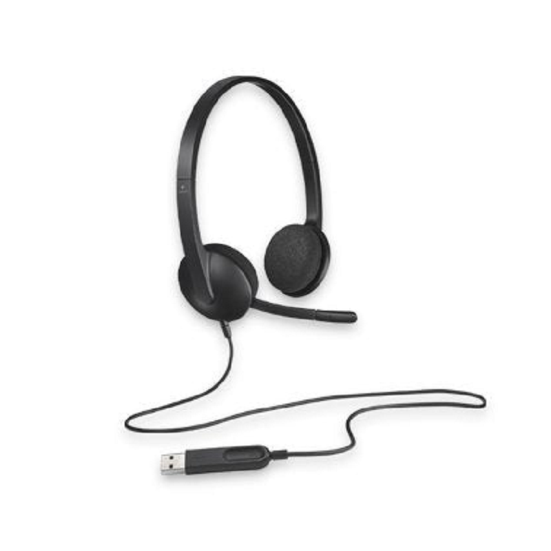 Headsets Logitech H340 Plug And Play Usb Headset With Noise Cancelling Microphone Comfort Design Fro Windows Mac Chrome