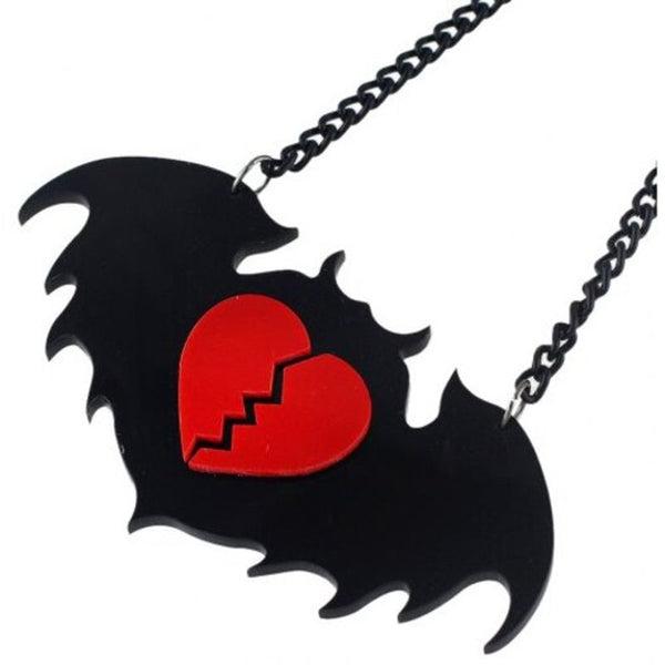 Necklaces & Pendants Long Chain Big Bat Pendant Necklace For Women Black