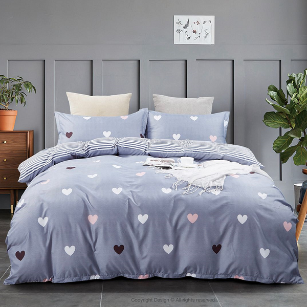 Quilt Covers Love Heart Quilt/Duvet Cover Set