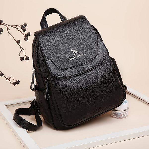 Luxury Backpack Women Designer Pu Leather Anti Theft Pack High Quaity Bagpack For School Teenagers Girls Large Bookbag