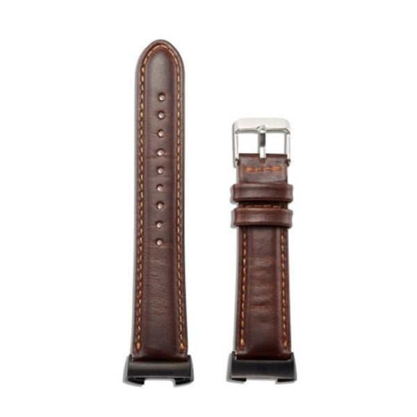 Watch Bands Luxury Genuine Leather Strap For Fitbit Charge3 Wrist Band Brown