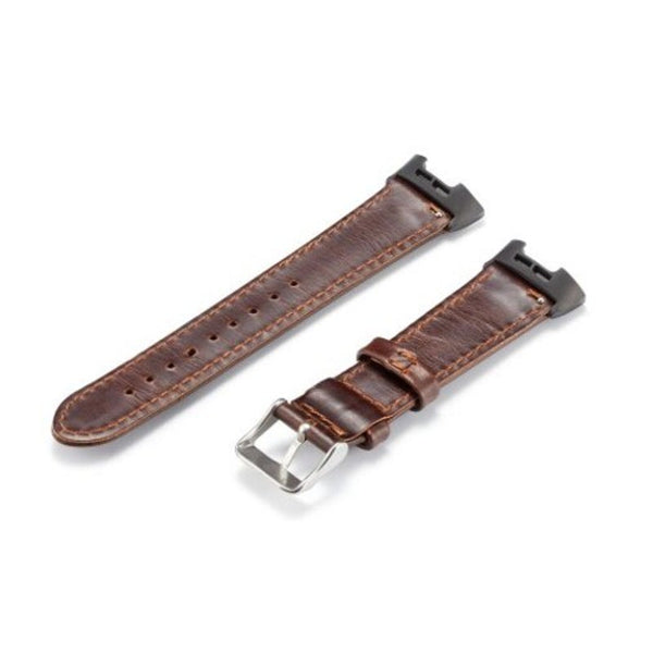 Watch Bands Luxury Genuine Leather Strap For Fitbit Charge3 Wrist Band Brown