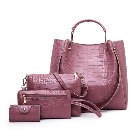 Women's Bags & Handbags Luxury Pu Leather Alligator Handbags Women Bags Set Designer Large Shoulder Purses Wallet