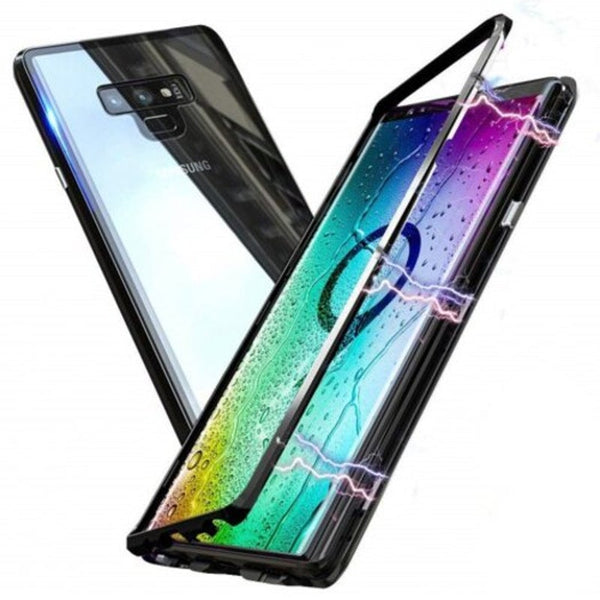 Cases, Covers & Skins Magnetic Adsorption Tempered Glass Metal Case For Samsung Note 9 Black