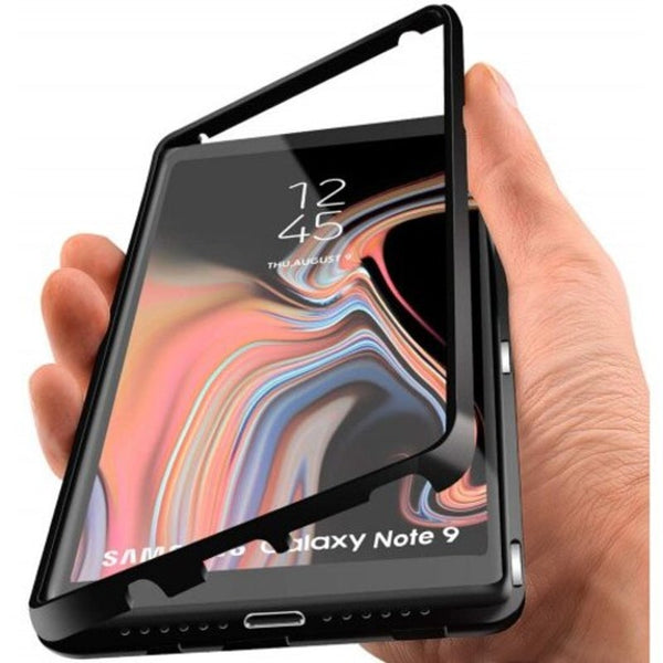 Cases, Covers & Skins Magnetic Adsorption Tempered Glass Metal Case For Samsung Note 9 Black