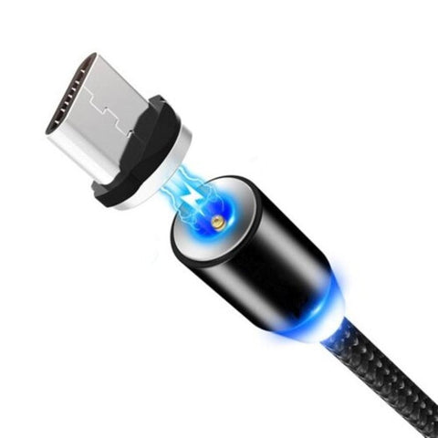 Magnetic Charger 360 Degree Charging Cable Black