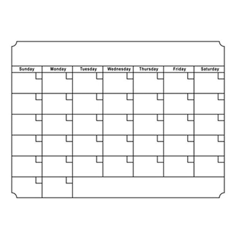 Calendars (current) Fridge Parts Accessories Magnetic Refrigerator Calendar Sticker Board