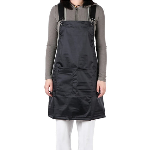 Aprons Work Apron Black Collection Cross Back With Large Pockets Adjustable Straps For Professionals