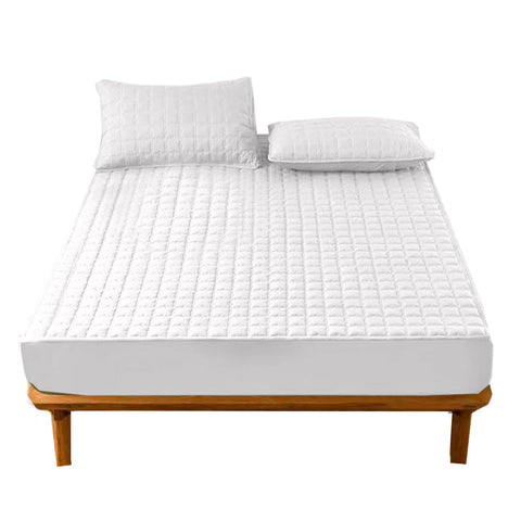 Sheets Mattress Cover White Waterproof Quilted Fitted Bed Sheet