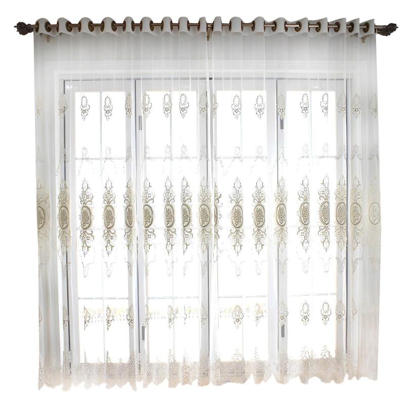 Curtains & Drapes 500 Centimetre White Flower Indoor Decorative Sheer Curtain For Home